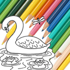 Swan Coloring Books-icoon