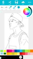 Super Mega Star BTS Coloring تصوير الشاشة 3