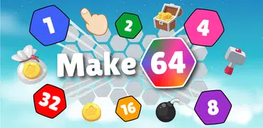 Make 64 - Merge Numbers Puzzle