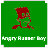 Angry runner boy