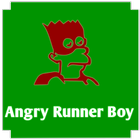 Angry runner boy icon