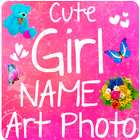 Cute Girl Name on Photo Quotes icône