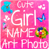 Cute Girl Name on Photo Quotes icono