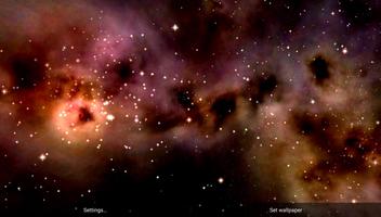 Space! Stars & Clouds 3D imagem de tela 3