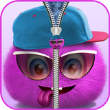 Fluffy Zipper Lock Screen simgesi