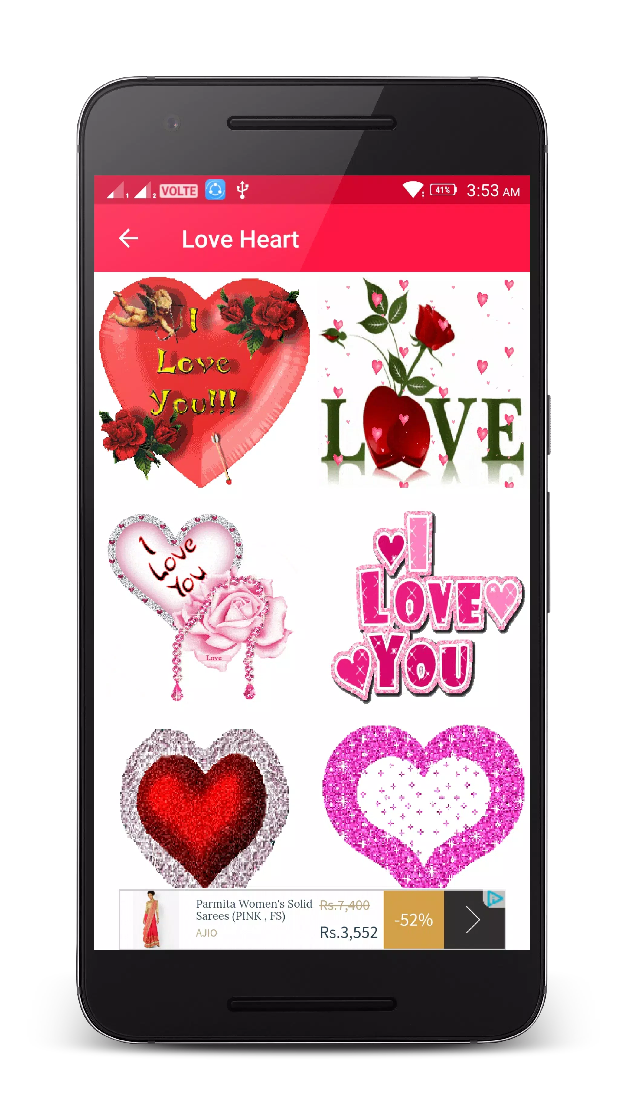 Valentine Love Heart Gif & images APK pour Android Télécharger