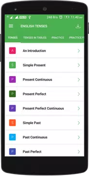 Screenshot 1 for English Tenses Book