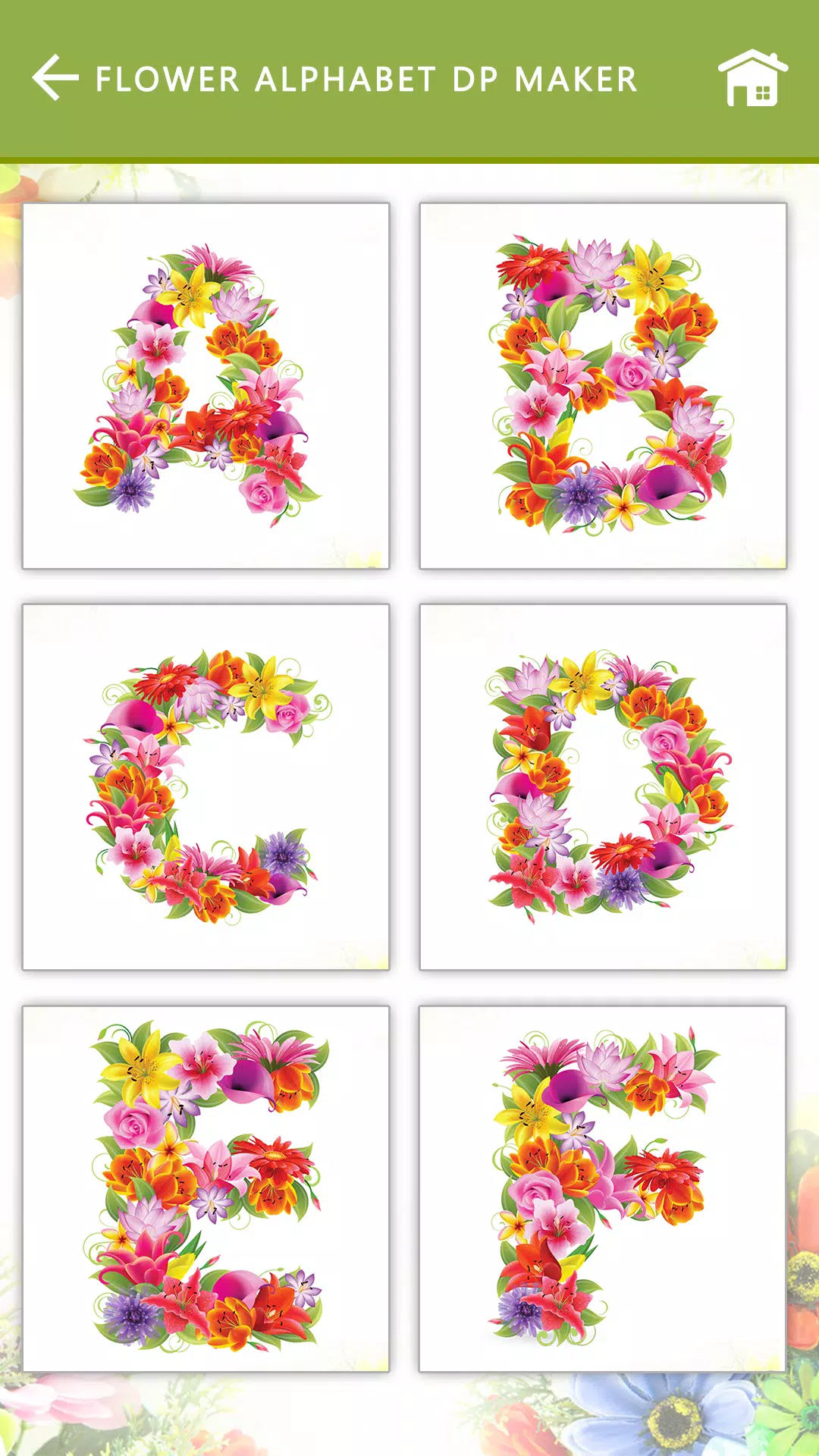 Flower Alphabet HD Wallpaper APK for Android Download