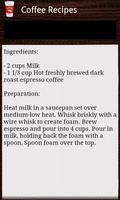 Recettes de café capture d'écran 2