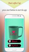 Coffee Cup Dual Photo Frame : Coffee Selfie Editor Affiche