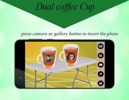 Coffee Cup Dual Photo Frame : Coffee Selfie Editor capture d'écran 2