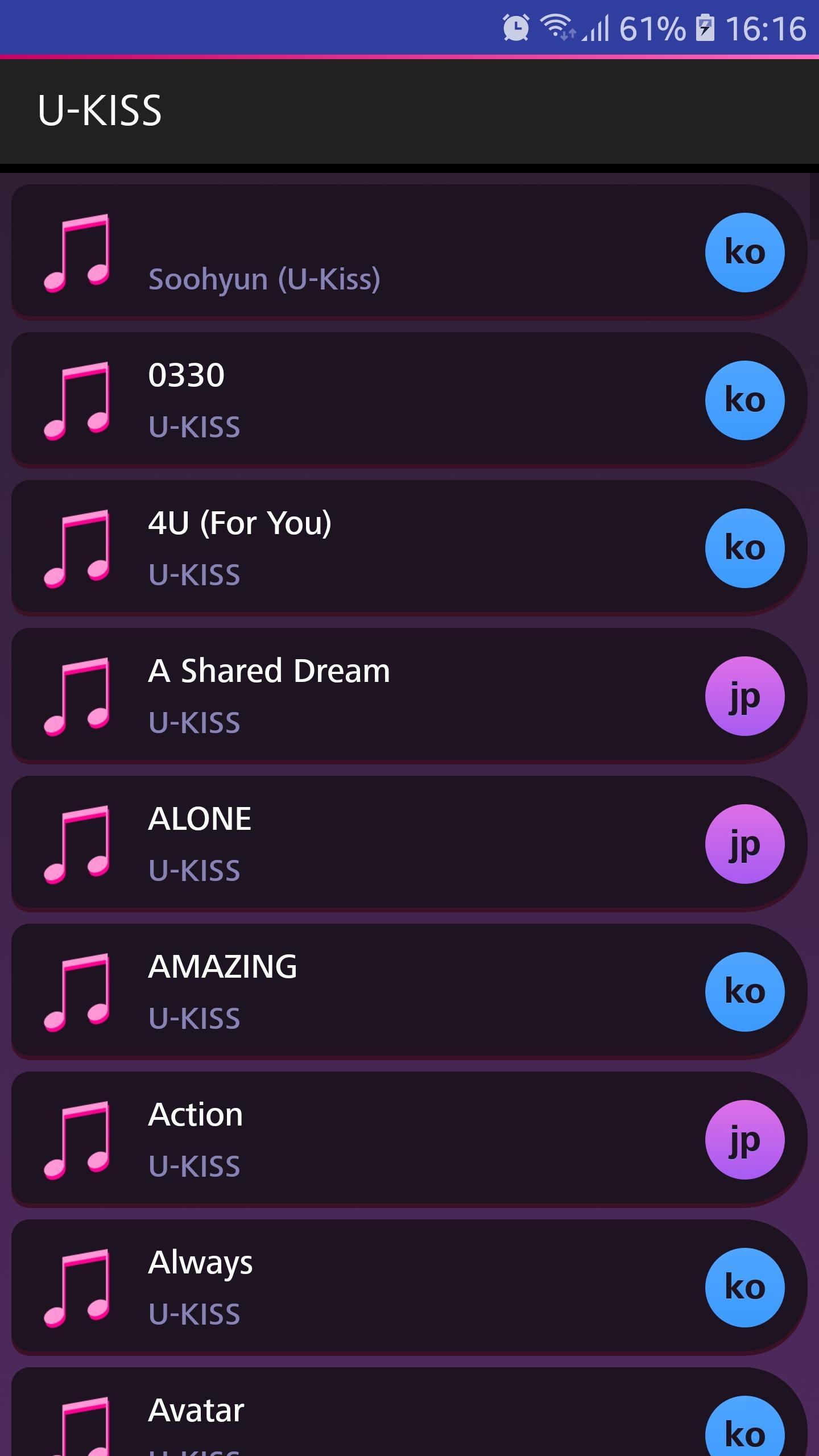 Lyrics for U-KISS (Offline) for Android - APK Download