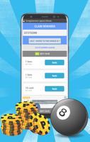 Daily Coins and Token Rewards for Pool ball imagem de tela 1