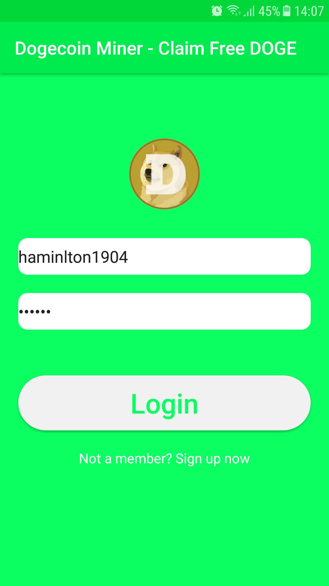 Echte Dojoin-Miner-App