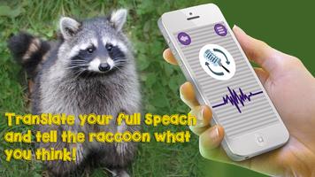 Raccoon Language Translator Joke الملصق