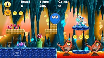 Blue Ball WOow : jungle adventure run скриншот 1