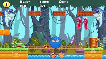 Blue Ball WOow : jungle adventure run скриншот 3