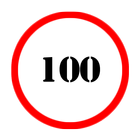 Speed limit (circle) Battery icône