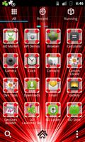 GO Launcher Black & Red Heart syot layar 1