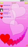 GO SMS PRO Lovely Hearts theme plakat