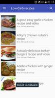 Low Carb recipes free easy app. Healthy low carb! poster