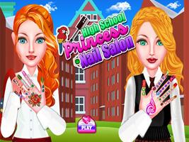 High School Girls Nail Salon - Game for Girls پوسٹر