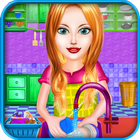 Dish Wash Kitchen Cleaning - Game for Girls icône