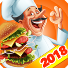 Chef de cuisine La joie de cuisiner des hamburgers icône