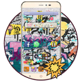 Cool Graffiti Colorful Cartoon theme