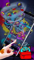 Cool Graffiti Cat Theme постер