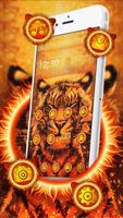 Cool Flaming Fire Tiger Theme screenshot 1