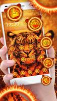 Cool Flaming Fire Tiger Theme screenshot 2