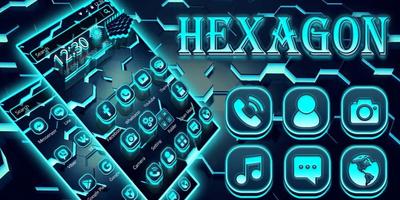 Тема Cool Hexagon Tech скриншот 3