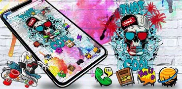 Cool Skull Graffiti Theme