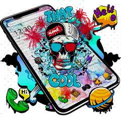 Cool Skull Graffiti Theme APK download