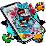Cool Skull Graffiti Theme