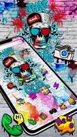 Cool Skull Graffiti Theme اسکرین شاٹ 1