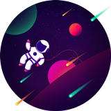 Black Cool Space Theme 圖標