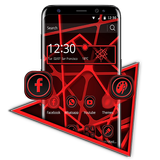 Cool Red Black Threads Theme icon