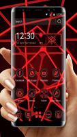 Cool Red Black Threads Theme Plakat