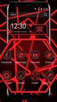 Cool Red Black Threads Theme Screenshot 1