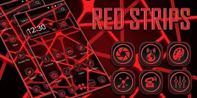 Cool Red Black Threads Theme Screenshot 3