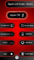 Zipper Lock Screen – Aurora اسکرین شاٹ 1