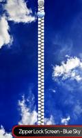 Zipper Lock Screen - Blue Sky Affiche