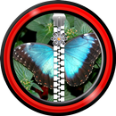 Cremallera pantalla de bloqueo - mariposa APK