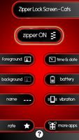 Zipper Lock Screen – Cats screenshot 1