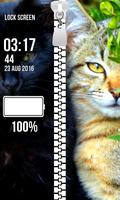 Zipper Lock Screen – Cats ภาพหน้าจอ 3