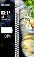 Fermuarlı kilit ekranı - kediler Ekran Görüntüsü 3