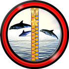 Écran de fermeture à glissière - dauphins icône