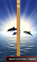 Tela de bloqueio com zíper - golfinhos Cartaz